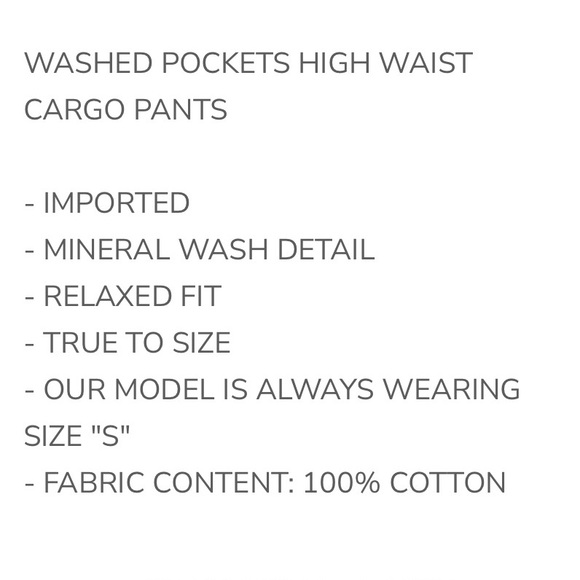 *NWOT* Oli & Hali Charcoal Cropped Cargo Jeans Sz Large - Picture 4 of 4